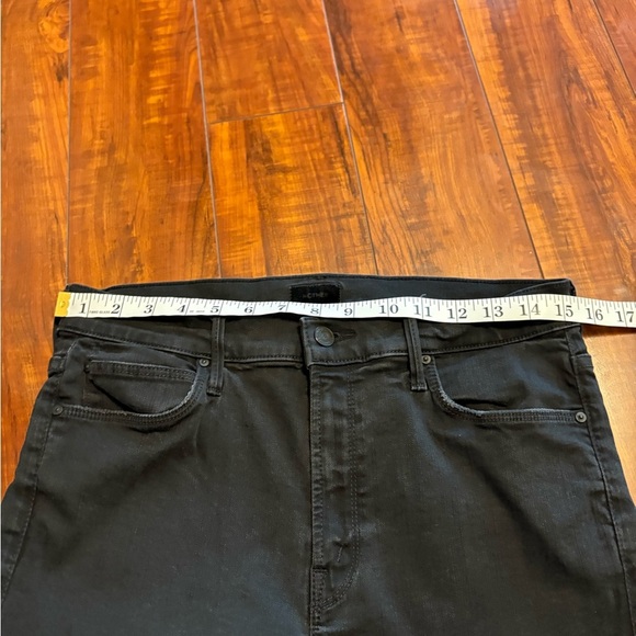 Mother denim revolve Mid Rise Dazzler Ankle Not Guilty black jeans straight 30 - Picture 14 of 16